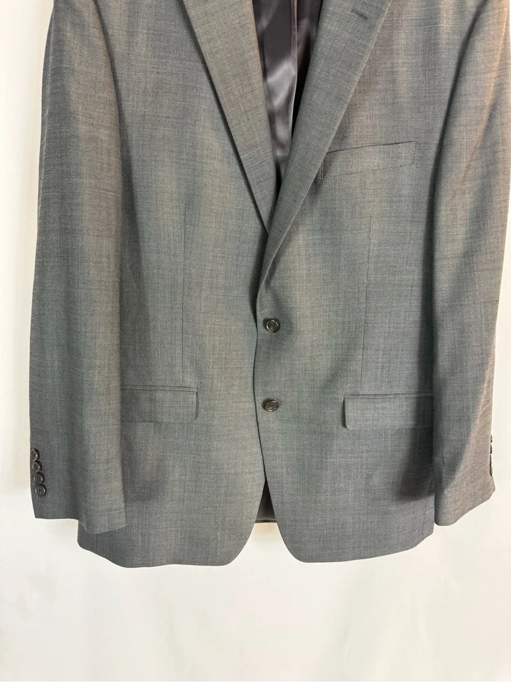 LAUREN Ralph Lauren Suit Jacket Mens 42 R 52% Wool Sport Coat Gray